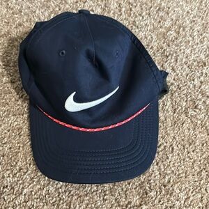 Womens nike cap, never worn. Blue with pink rope flat brim. Adjustable